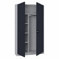 Lüllmann Universalschrank mit Schloss, Stahl, 180x80x38 cm, Anthrazitgrau (RAL 7016)