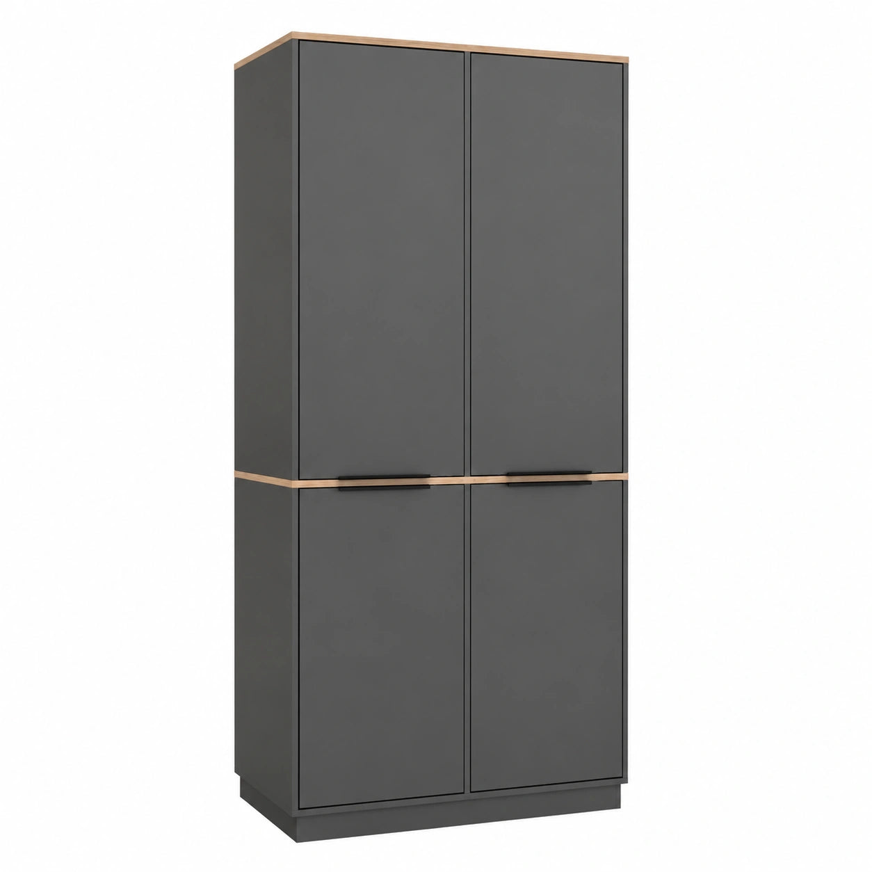 Vicco Kleiderschrank Betti, 4-türig, Anthrazit/Sonoma, 82x179 cm, ideal zur Kleidungslagerung, kombinierbar mit Serienmöbeln