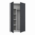 Lüllmann Stahlschrank abschließbar 195x92x42cm anthrazit, montiert