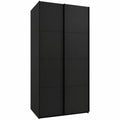 Moderner MEBLE KRYSPOL LUX Kleiderschrank mit Hettich Schiebesystem - 2 leise Schiebetüren, 245,5x120x64cm, Schwarz