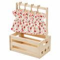 Holz-Babykleiderschrank mit Griff und 5 Bügeln, ideales Geschenk zur Geburt