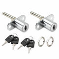 KBNIAN Schubladenschloss Set mit Schlüssel für Büromöbel, 16 mm Schlüsselloch, Silber