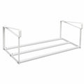 Verstellbarer Hängekorb für Schuhe - Ausziehbar 40-70 cm, Platzsparender Metall-Organizer für Kleiderschrank in Weiß, 2 Stück