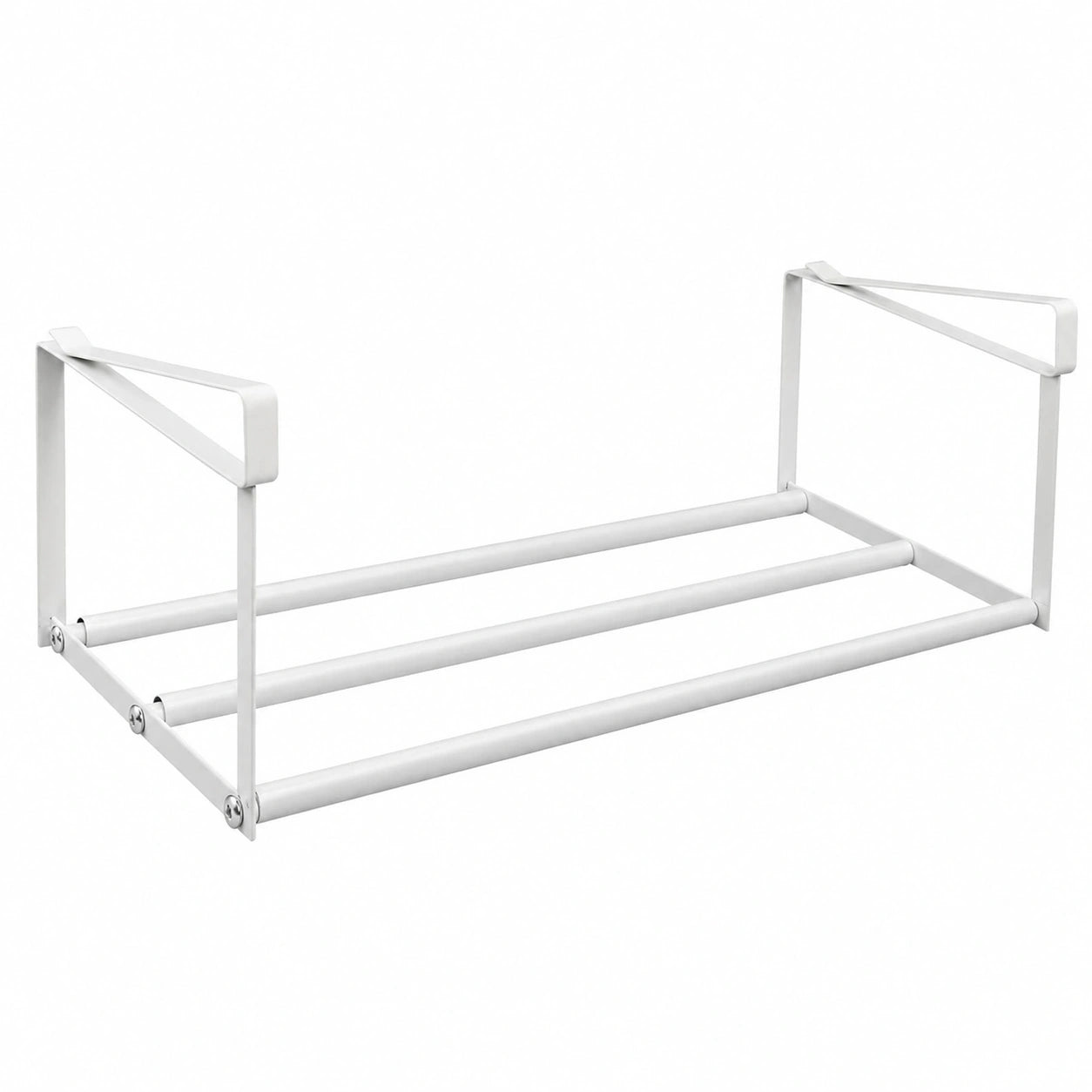 Verstellbarer Hängekorb für Schuhe - Ausziehbar 40-70 cm, Platzsparender Metall-Organizer für Kleiderschrank in Weiß, 2 Stück