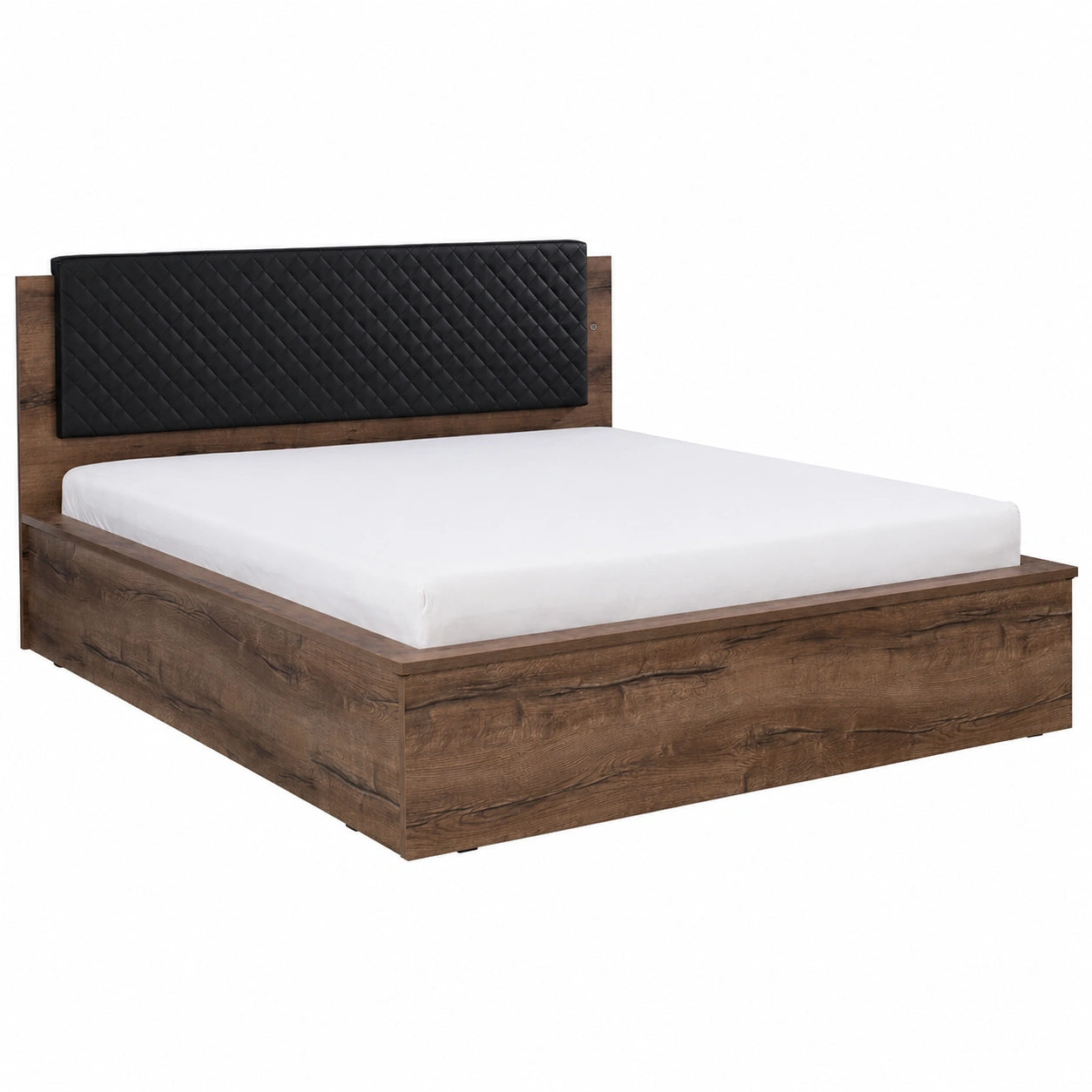 Modernes Schlafzimmer-Set: Boxspringbett, Kleiderschrank und Kommode in Schwarz Hochglanz
