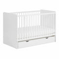 Komplettes Babyzimmer Set mit Wickelkommode, Kleiderschrank und Bett in Weiß