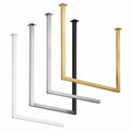 Natural Goods Berlin Edelstahl Kleiderstange, U-Form Wandhalter mit Montagematerial, Rostfrei Pulverbeschichtet