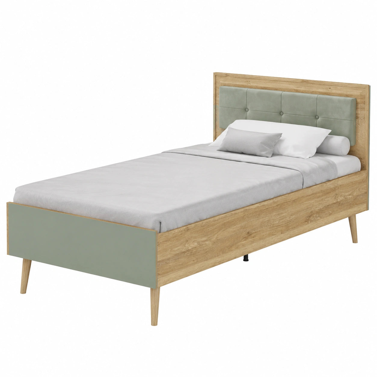 Modernes 4-teiliges Jugendzimmer-Set in Eiche und Salbei von M Möbel