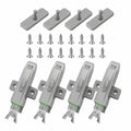 4er Set Türöffner Push-to-Open, Grifflos aus ABS, inkl. Befestigungsmaterial, ideal für Schränke, Kleiderschränke und Bücherregale (Grau)