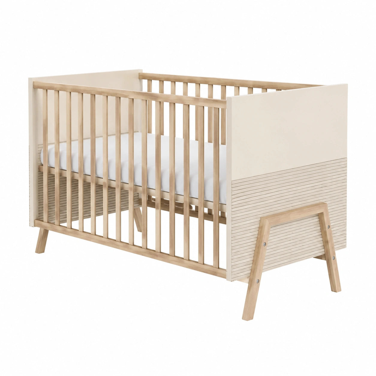 Schardt Babyzimmer Set Happy Beige/Natur - 3-teiliges Komplettset: Kombi-Kinderbett, Wickeltisch & Kleiderschrank